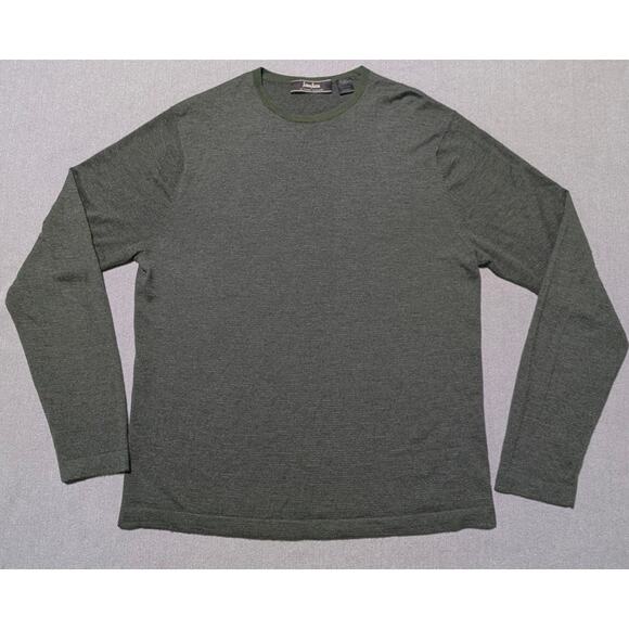 Neiman Marcus Other - Neiman Marcus 33-Gauge 100% Cashmere Sweater Green Long Sleeve Crewneck Large